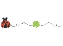 Stickmuster - Ladybug Klee border